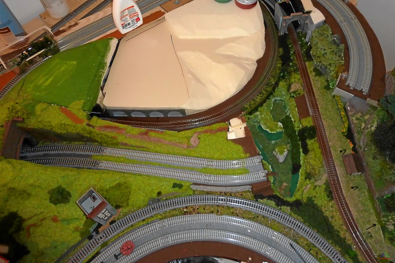 204 Geoforming Hoher Ennder.JPG - Das Geoforming am Hohen Ennder schreitet weiter fort. Die Felswand hat schon ihren Platz gefunden